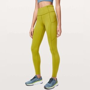 lululemon athletica Fast Free Tight 25" in Golden Lime size 6